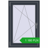 Pricing Tilt-and-Turn 700x1050 mm REHAU OPTIMUM EURO-DESIGN 70 ANTHRACITE_GREY_STRUKTURAL two-sided. Price: 1 160.22 PLN