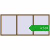 Pricing Tilt-and-Turn 2800x1200 mm REHAU OPTIMUM EURO-DESIGN 70 GOLDEN OAK two-sided. Price: 569,17 €