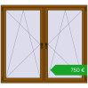 Pricing Tilt-and-Turn 1755x1580 mm REHAU ENERGY-SAVING SYNEGO MD GOLDEN OAK two-sided. Price: 749,57 €