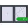 Ustalenie cen Okna skrzydłowe 1500x1000 mm REHAU OPTIMUM EURO-DESIGN 70 ANTHRACITE_GREY_STRUKTURAL dwustronny. Cena: 1966,77 zł