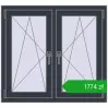 Pricing Tilt-and-Turn 1005x920 mm REHAU ENERGY-SAVING SYNEGO MD ANTHRACITE_GREY_STRUKTURAL two-sided. Price: 1773,87 zł