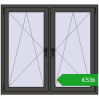 Ustalenie cen Okna skrzydłowe 1320x1220 mm REHAU ENERGY-SAVING SYNEGO MD BASALT_GREY dwustronny. Cena: 535,91 €