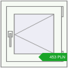 Pricing Tilt-and-Turn 500x500 mm REHAU OPTIMUM EURO-DESIGN 70 RAL 9016 Traffic white two-sided. Price: 453.36 PLN