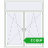 Pricing Tilt-and-Turn 1500x1800 mm REHAU OPTIMUM EURO-DESIGN 70 RAL 9016 Traffic white two-sided. Price: 529.68 EUR
