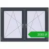 Pricing Tilt-and-Turn 1380x980 mm REHAU ENERGY-SAVING SYNEGO MD ANTHRACITE_GREY_STRUKTURAL two-sided. Price: 2082,60 zł