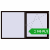Pricing Tilt-and-Turn 2300x1300 mm REHAU OPTIMUM EURO-DESIGN 70 BLACK_BROWN two-sided. Price: 2 189.48 PLN