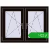 Pricing Tilt-and-Turn 1005x755 mm REHAU ENERGY-SAVING SYNEGO MD BLACK_BROWN two-sided. Price: 1422,49 zł