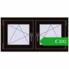 Ustalenie cen Okna skrzydłowe 990x500 mm REHAU OPTIMUM EURO-DESIGN 70 BLACK_BROWN dwustronny. Cena: 300,44 €
