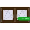 Ustalenie cen Okna skrzydłowe 990x545 mm REHAU OPTIMUM EURO-DESIGN 70 DARK_OAK dwustronny. Cena: 230.98 EUR