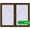 Ustalenie cen Okna rozwierne 1740x1415 mm REHAU ENERGY-SAVING SYNEGO MD DARK_OAK dwustronny. Cena: 680,17 €