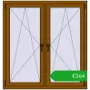 Ustalenie cen Okna skrzydłowe 1275x1340 mm REHAU ENERGY-SAVING SYNEGO MD GOLDEN OAK dwustronny. Cena: 563,79 €