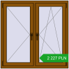 Pricing Tilt-and-Turn 1160x1160 mm REHAU OPTIMUM EURO-DESIGN 70 GOLDEN OAK two-sided. Price: 2 226.98 PLN