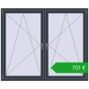 Pricing Tilt-and-Turn 1755x1460 mm REHAU ENERGY-SAVING SYNEGO MD ANTHRACITE_GREY_STRUKTURAL two-sided. Price: 700,95 €
