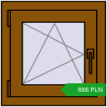 Pricing Tilt-and-Turn 500x500 mm REHAU OPTIMUM EURO-DESIGN 70 GOLDEN OAK two-sided. Price: 665.67 PLN