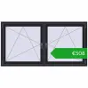 Pricing Tilt-and-Turn 1815x935 mm REHAU ENERGY-SAVING SYNEGO MD BLACK_ULTI-MATT two-sided. Price: 507,79 €