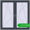 Pricing Tilt-and-Turn 1400x1400 mm REHAU OPTIMUM EURO-DESIGN 70 ANTHRACITE_GREY_STRUKTURAL two-sided. Price: 2 716.99 PLN