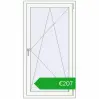 Pricing Tilt-and-Turn 800x1500 mm REHAU OPTIMUM EURO-DESIGN 70 RAL 9016 Traffic white two-sided. Price: 206,75 €