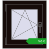 Ustalenie cen Okna skrzydłowe 500x545 mm REHAU OPTIMUM EURO-DESIGN 70 BLACK_BROWN dwustronny. Cena: 164,58 €