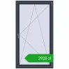 Pricing Tilt-and-Turn 1000x1800 mm REHAU ENERGY-SAVING SYNEGO MD ANTHRACITE_GREY_STRUKTURAL two-sided. Price: 2927,51 zł