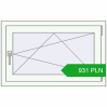Pricing Tilt-and-Turn 900x560 mm REHAU OPTIMUM EURO-DESIGN 70 CREAME_WHITE_50L-2 external. Price: 930.56 PLN
