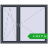 Pricing Tilt-and-Turn 1810x1490 mm REHAU ENERGY-SAVING SYNEGO MD ANTHRACITE_GREY_STRUKTURAL two-sided. Price: 4 345 PLN