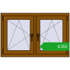 Pricing Tilt-and-Turn 1065x680 mm REHAU ENERGY-SAVING SYNEGO MD GOLDEN OAK two-sided. Price: 354,63 €