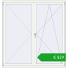 Pricing Tilt-and-Turn 1800x1900 mm REHAU ENERGY-SAVING SYNEGO MD RAL 9016 Traffic white two-sided. Price: 829,20 €