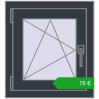 Ustalenie cen Okna skrzydłowe 500x545 mm EPSILON OPTIMA ANTHRACITE_GREY_STRUKTURAL dwustronny. Cena: 78,06 €