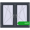 Ustalenie cen Okna skrzydłowe 1065x920 mm REHAU ENERGY-SAVING SYNEGO MD ANTHRACITE_GREY_STRUKTURAL dwustronny. Cena: 422,67 €
