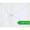 Pricing Tilt-and-Turn 1810x1490 mm REHAU ENERGY-SAVING SYNEGO MD RAL 9016 Traffic white two-sided. Price: 2 956.9 PLN