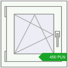 Pricing Tilt-and-Turn 500x500 mm REHAU OPTIMUM EURO-DESIGN 70 RAL 9016 Traffic white two-sided. Price: 449.78 PLN