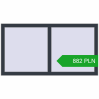 Pricing Tilt-and-Turn 1330x710 mm REHAU OPTIMUM EURO-DESIGN 70 ANTHRACITE_GREY_STRUKTURAL two-sided. Price: 882.04 PLN