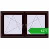 Ustalenie cen Okna skrzydłowe 1365x755 mm REHAU ENERGY-SAVING SYNEGO MD CHOCOLATE_BROWN dwustronny. Cena: 376,74 €