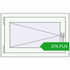 Pricing Tilt-and-Turn 760x480 mm REHAU OPTIMUM EURO-DESIGN 70 RAL 9016 Traffic white two-sided. Price: 575.96 PLN