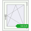 Pricing Okna skrzydłowe 600x700 mm REHAU ENERGY-SAVING SYNEGO MD RAL 9016 Traffic white dwustronny. Price: 109 EUR