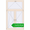 Pricing Tilt-and-Turn 1200x2000 mm REHAU OPTIMUM EURO-DESIGN 70 CREAME_WHITE_50L-2 two-sided. Price: 3 472.38 PLN