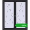 Pricing Tilt-and-Turn 1350x1595 mm REHAU ENERGY-SAVING SYNEGO MD BLACK_ULTI-MATT two-sided. Price: 2559,70 zł