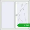 Pricing Tilt-and-Turn 1200x1200 mm REHAU OPTIMUM EURO-DESIGN 70 RAL 9016 Traffic white two-sided. Price: 348,69 €