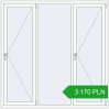 Pricing Tilt-and-Turn 1800x1800 mm REHAU OPTIMUM EURO-DESIGN 70 RAL 9016 Traffic white two-sided. Price: 3 170.08 PLN
