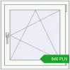 Pricing Tilt-and-Turn 750x750 mm REHAU OPTIMUM EURO-DESIGN 70 CREAME_WHITE_50L-2 external. Price: 846.04 PLN