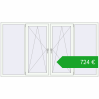 Pricing Tilt-and-Turn 2500x1400 mm REHAU OPTIMUM EURO-DESIGN 70 RAL 9016 Traffic white two-sided. Price: 723,51 €