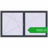 Pricing Tilt-and-Turn 2500x1400 mm REHAU ENERGY-SAVING SYNEGO MD ANTHRACITE_GREY_STRUKTURAL two-sided. Price: 5300,14 zł
