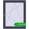 Pricing Tilt-and-Turn 1000x1250 mm REHAU OPTIMUM EURO-DESIGN 70 ANTHRACITE_GREY_STRUKTURAL two-sided. Price: 1 576.46 PLN