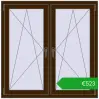 Ustalenie cen Okna skrzydłowe 1215x1220 mm REHAU ENERGY-SAVING SYNEGO MD DARK_OAK dwustronny. Cena: 522,50 €