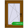 Pricing Tilt-and-Turn 600x900 mm REHAU OPTIMUM EURO-DESIGN 70 GOLDEN OAK two-sided. Price: 1 008.76 PLN