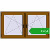 Ustalenie cen Okna skrzydłowe 1485x815 mm REHAU ENERGY-SAVING SYNEGO MD GOLDEN OAK dwustronny. Cena: 454,23 €