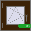 Pricing Tilt-and-Turn 500x500 mm CLASICTHERM 70 DARK_OAK two-sided. Price: 195,19 €