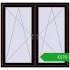 Ustalenie cen Okna skrzydłowe 1500x1415 mm REHAU ENERGY-SAVING SYNEGO MD BLACK_BROWN dwustronny. Cena: 570,05 €