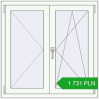 Pricing Tilt-and-Turn 1000x1000 mm REHAU ENERGY-SAVING SYNEGO MD RAL 9016 Traffic white two-sided. Price: 1 731.45 PLN