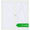 Pricing Tilt-and-Turn 2120x2300 mm REHAU ENERGY-SAVING SYNEGO MD RAL 9016 Traffic white two-sided. Price: 1047,59 €